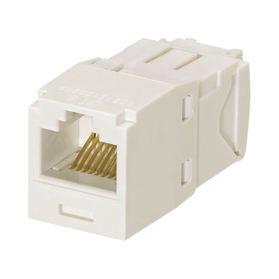 Conector Jack RJ45 Estilo TG, Mini-Com, Categoría 6, de 8 Posiciones y 8 Cables, Color Blanco Mate - PANDUIT