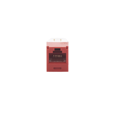 Conector Jack RJ45 Estilo TG, Mini-Com, Categoría 6, de 8 Posiciones y 8 Cables, Color Rojo PANDUIT - Vista 2