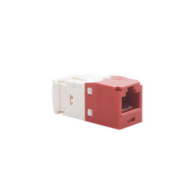 Conector Jack RJ45 Estilo TG, Mini-Com, Categoría 6, de 8 Posiciones y 8 Cables, Color Rojo PANDUIT - Vista 5