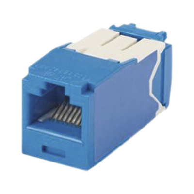 Conector Jack RJ45 Estilo TG, Mini-Com, Categoría 6A, de 8 Posiciones y 8 Cables, Color Azul PANDUIT - Vista 4