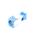 Conector Jack RJ45 Estilo TG, Mini-Com, Categoría 6A, de 8 Posiciones y 8 Cables, Color Azul PANDUIT - Vista 5