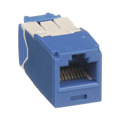Conector Jack RJ45 Estilo TG, Mini-Com, Categoría 6A, de 8 Posiciones y 8 Cables, Color Azul - PANDUIT