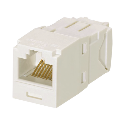 Conector Jack RJ45 Estilo TG, Mini-Com, Categoría 6A, de 8 Posiciones y 8 Cables, Color Blanco Mate - PANDUIT