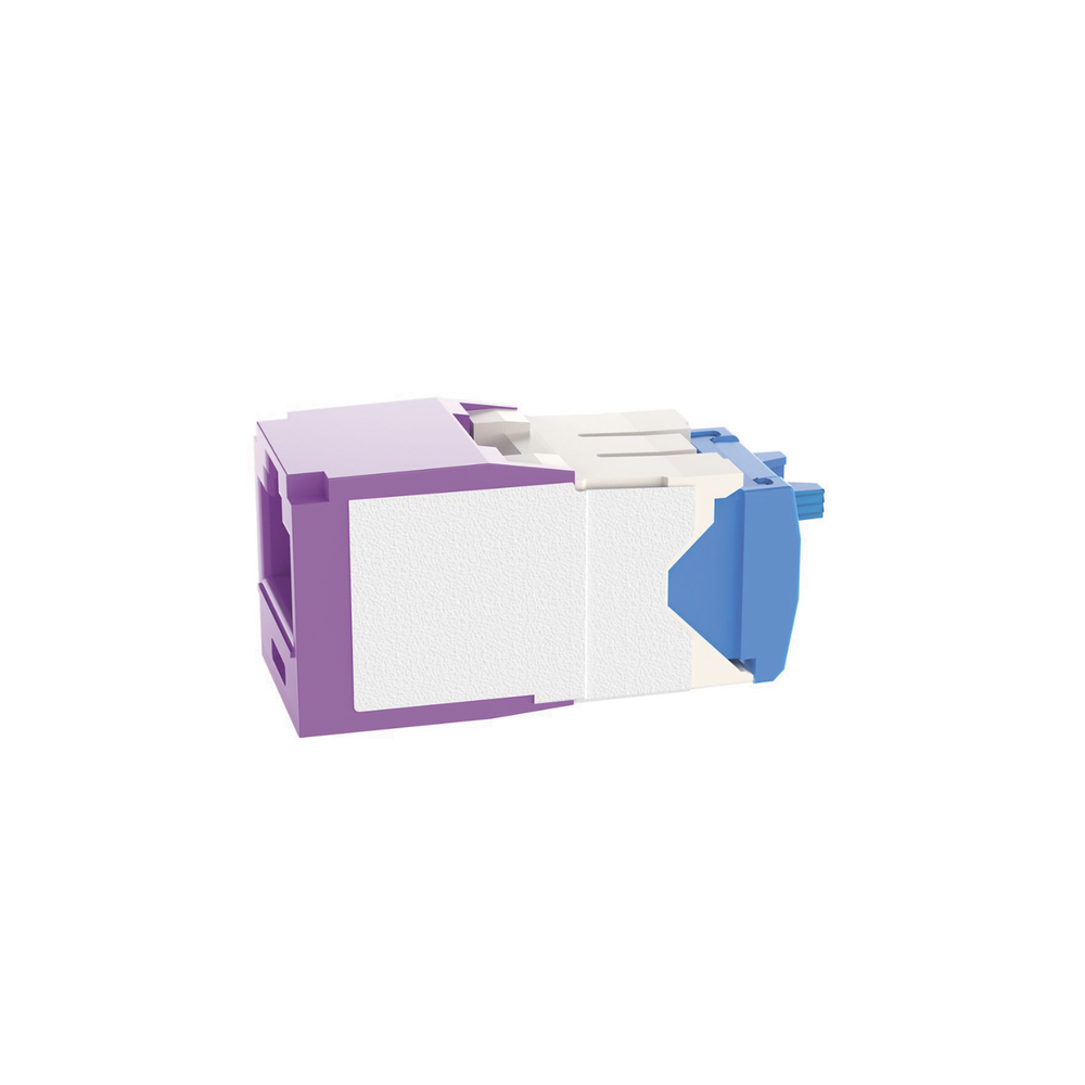 PANDUIT CJ6X88TGVL - Jack RJ45 / Cat 6A / UTP / Sin herramienta de impacto / 22-26 AWG / Violeta | SIERRA STORE