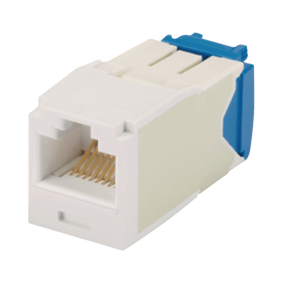 Conector Jack RJ45 Estilo TG, Mini-Com, Categoría 6A, de 8 Posiciones y 8 Cables, Color Blanco - PANDUIT