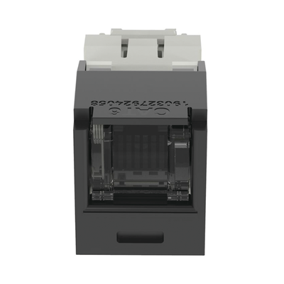 Conector Jack RJ45 Estilo TG con Ventana, Mini-Com, Categoría 6, de 8 Posiciones y 8 Cables, Color Negro PANDUIT - Vista 2