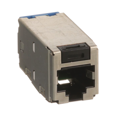Conector Jack RJ45 Blindado, Estilo TG, Mini-Com, Categoría 6A, de 8 Posiciones y 8 Cables, Color Negro PANDUIT - Vista 2