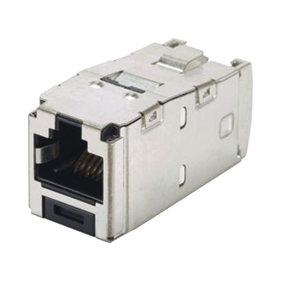 Conector Jack RJ45 Blindado, Estilo TG, Mini-Com, Categoría 6A, de 8 Posiciones y 8 Cables, Color Negro - PANDUIT