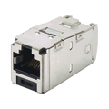 Conector Jack RJ45 Blindado, Estilo TG, Mini-Com, Categoría 6A, de 8 Posiciones y 8 Cables, Color Negro - PANDUIT