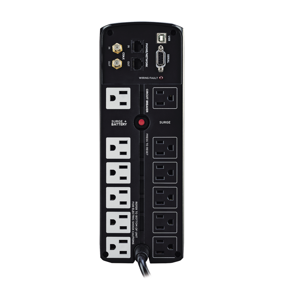 UPS Línea Interactiva / 1500 VA / 900 W / 12 Tomas NEMA 5-15R / 6 con Respaldo / Pantalla LCD / AVR / Supresión 1500 J | SIERRA STORE