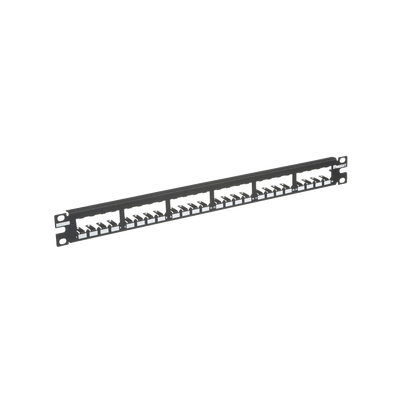 Panel de Parcheo Modular Mini-Com (Sin Conectores), Plano, Totalmente Blindado, de 24 Puertos, 1UR PANDUIT - Vista 2