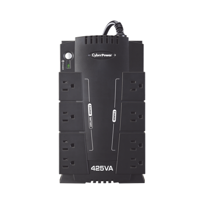UPS de 425 VA/255 W, Topología Standby, Entrada 120 Vca NEMA 5-15P, Tipo Gabinete Compacto, Con 8 Tomas NEMA 5-15R CYBERPO...