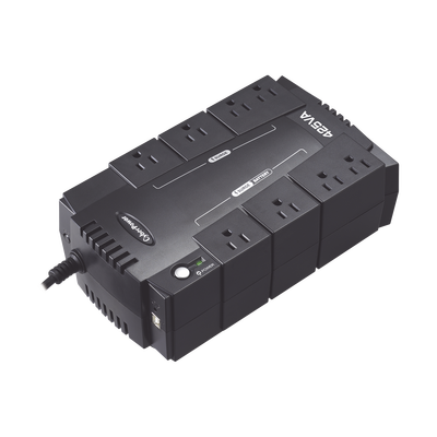 UPS de 425 VA/255 W, Topología Standby, Entrada 120 Vca NEMA 5-15P, Tipo Gabinete Compacto, Con 8 Tomas NEMA 5-15R CYBERPO...