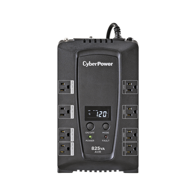 UPS de 825 VA/450 W, Topología Línea Interactiva, Entrada 120 Vca NEMA 5-15P, Tipo Gabinete Compacto, Con 8 Tomas NEMA 5-1...