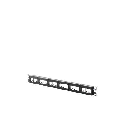 Panel de Parcheo Modular Mini-Com (Sin Conectores), Plano, Sin Blindaje, Con Etiqueta y Cubierta, de 24 Puertos, 1UR PANDU...