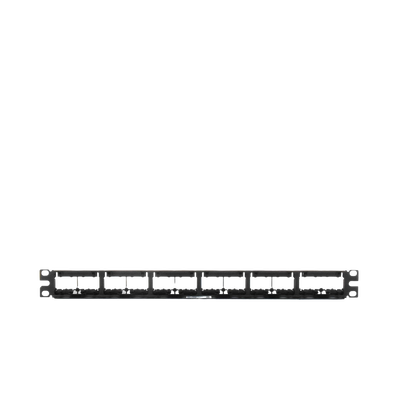 Panel de Parcheo Modular Mini-Com (Sin Conectores), Plano, Sin Blindaje, Con Etiqueta y Cubierta, de 24 Puertos, 1UR PANDU...