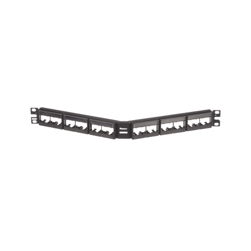 PANDUIT CPPLA24WBLY - Panel de Parcheo Modular / Angulado / 24 Puertos / 1UR / Sin Blindaje / Con Etiqueta y Cubierta