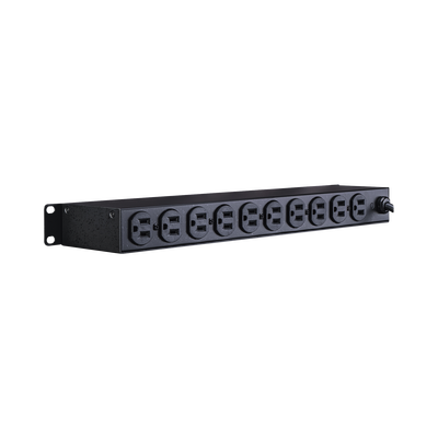 PDU Básico Para Distribución de Energía, Con 10 Tomas NEMA 5-15R Traseras, 1UR, 15 Amp, 120 Vca CYBERPOWER - Vista 3