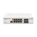 Cloud Router Switch Administrable L3, 8 puertos 10/100/1000 Mbps c/PoE Pasivo ó 802.3af/at, 4 Puertos SFP - MIKROTIK