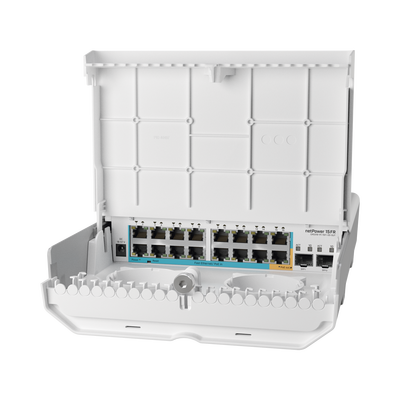 (netPower 15FR) Switch exterior de 18 puertos con 15 puertos PoE inversos y SFP MIKROTIK - Vista 2