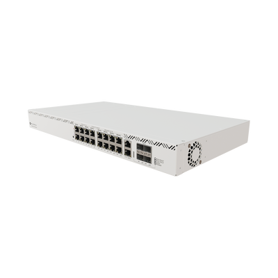 Cloud Router Switch 16 puertos, 8 PoE+ y 8 PoE++, Fuentes redundantes Hot-Swap - MIKROTIK