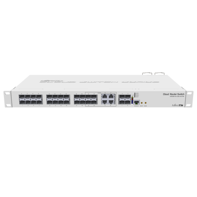 (CRS328-4C-20S-4S+RM) Cloud Router Switch Administrable L3, 4 puertos combo TP/SFP, 20 Puertos SFP, 4 Puertos SFP+ - MIKROTIK