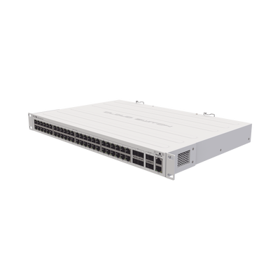 (CRS354-48G-4S+2Q+RM) Cloud Router Switch 48 puertos Gigabit Ethernet, 4 puertos SFP+ 10G, 2 puertos QSFP+ 40G, Montaje en...