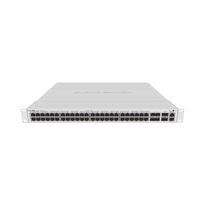 Cloud Router Switch 48 puertos PoE 802.3af/at Gigabit, 4 puertos SFP+ 10G, 2 puertos QSFP+ 40G, Montaje en Rack MIKROTIK -...