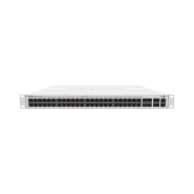 Cloud Router Switch 48 puertos PoE 802.3af/at Gigabit, 4 puertos SFP+ 10G, 2 puertos QSFP+ 40G, Montaje en Rack MIKROTIK -...