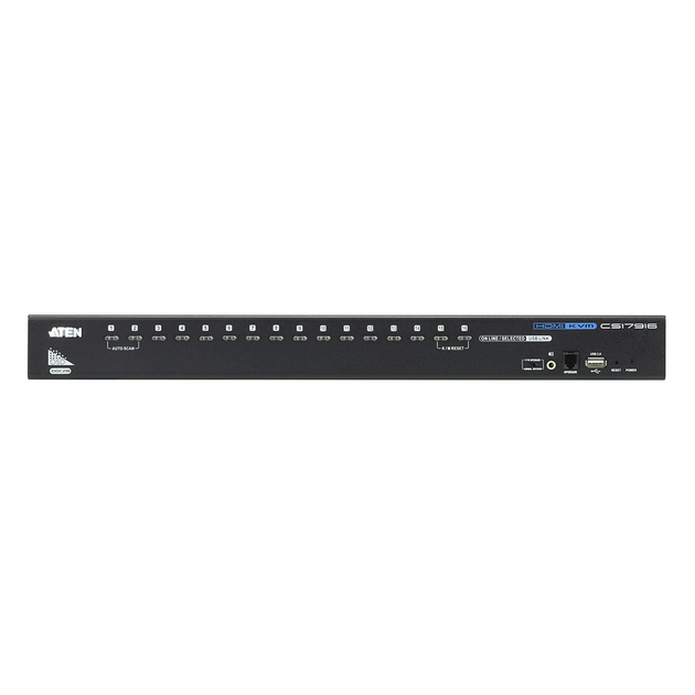 Switch KVM HDMI USB / 16 Puertos / Cascada hasta 256 PCs / Multipantalla / 1080p / Rack 1U | SIERRA STORE