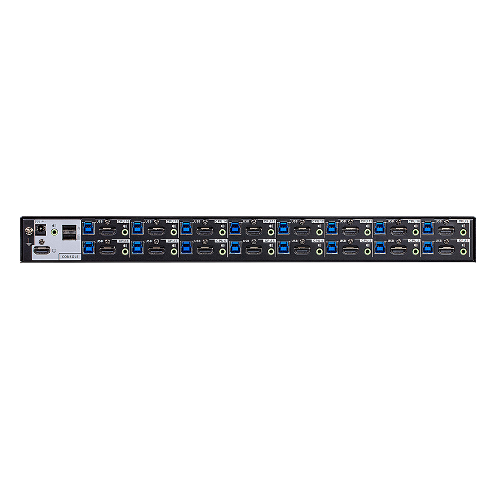 Switch KVM / 16 Puertos HDMI / 4K UHD 60Hz / USB 3.0 / Conexión en Cascada / Rack 1U | SIERRA STORE