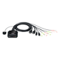 Conmutador KVM con cable HDMI 4K USB de 2 puertos con selector de puerto remo...