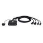 Switch KVM | USB FHD HDMI | de 2 puertos en formato cable | 1920x1080 @ 60Hz ...