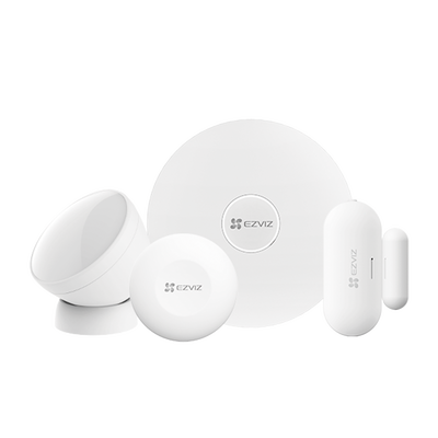 Kit de Alarma Inalambrico / Incluye: 1 Hub, 1 Sensor PIR, 1 Contacto Magnético y 1 Smart Boton / Configuración y Visualiza...