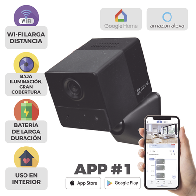 Mini Cámara IP Inalámbrica Con Batería Recargable (Cero Cables) / 2 Megapíxel  / Uso en Interior / Grabación en la Nube / ...