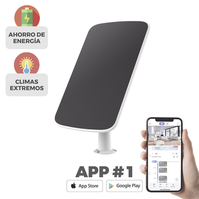 Panel Solar Conector tipo C / Para Recargar Cámaras de Batería / Compatible con CS-EB8/4G / CS-HB8 / CS-EB3 / CS-BC1C EZVI...