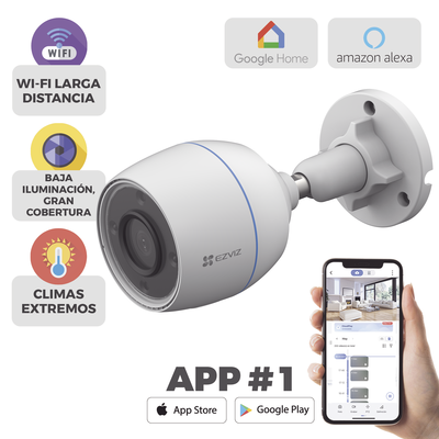Bala WiFi / 2  Megapixel / Detección humana / Micrófono Integrado / Micro SD / Excelente Vision Nocturna / Exterior - EZVIZ