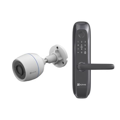 Kit de Cerradura Inteligente con Cámara IP Wi-Fi modelo CS-H3C / Apertura Remota desde la App / Códigos Temporales Para Vi...