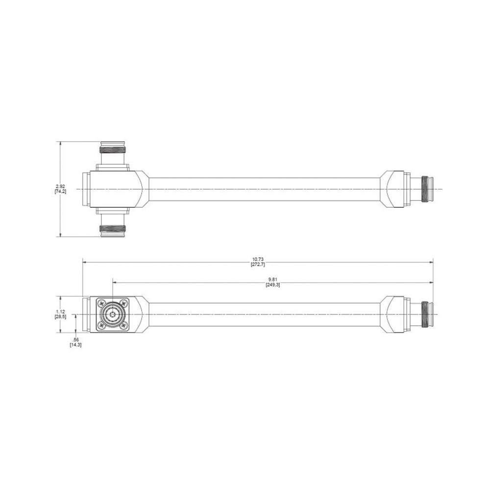 Divisor reactivo de 2 vías / 617-5925 MHz / 300W promedio / -165 dBc PIM / 4.3-10 / IP67 | SIERRA STORE