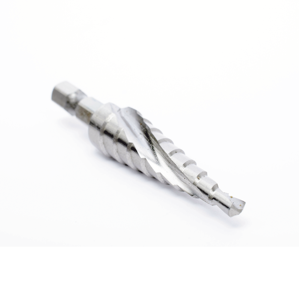 Broca escalonada espiral de hss 4-12 mm, zanco de 1/4" hexagonal, blister con una pieza. | SIERRA STORE