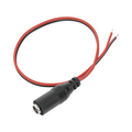 Cable de Alimentación DC / Conector Hembra 5.5 mm/2.1 mm / Puntas Libres / 28.5 cm / Polaridad Codificada / 12 VCC | SIERRA STORE