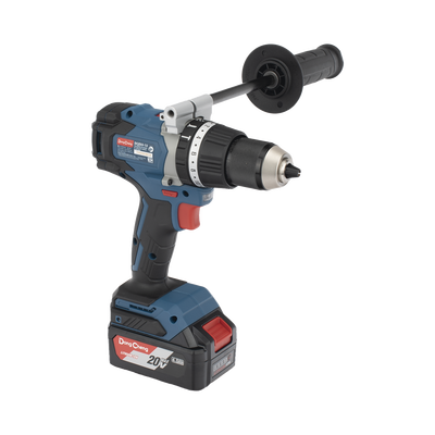 Rotomartillo / Taladro Inalámbrico sin carbones de 20V, incluye 2 Baterías de 4.0Ah, Cargador y Maletín. DONGCHENG - Vista 4