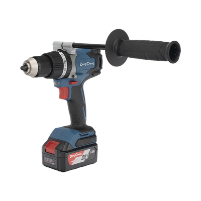 Rotomartillo / Taladro Inalámbrico sin carbones de 20V, incluye 2 Baterías de 4.0Ah, Cargador y Maletín. - DONGCHENG