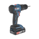 Rotomartillo / Taladro Inalámbrico de 20V sin Carbones, Broquero de 1/2", incluye 2 Baterías de 2.0 Ah, Cargador y Maletín...