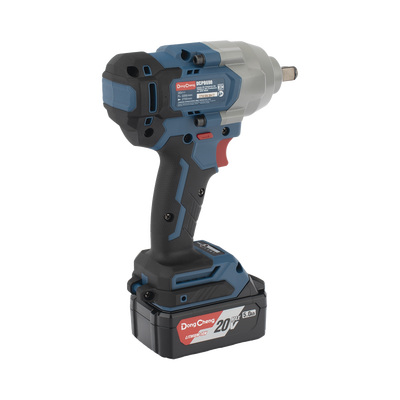 Llave de Impacto Inalámbrica de 20 V, incluye 2 Baterías de 5.0 AH, Cargador y Estuche plástico. DONGCHENG - Vista 4