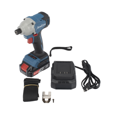 Atornillador de Impacto de 1/4 in. sin escobillas de 20V, incluye Batería de 2.0 Ah y Maletín DONGCHENG - Vista 5