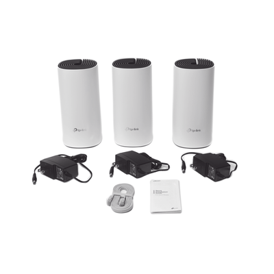 KIT 3 Routers Inalámbricos MESH Interior para Hogar / Doble Banda Wi-Fi 5 AC1200 Mbps / 2 Puerto Gigabit WAN/LAN / 2 Anten...