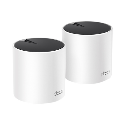 Kit 2 Routers Inalámbricos MESH Interior para Hogar / Doble Banda Wi-Fi 6 AX3000 Mbps / 3 Puerto Gigabit WAN/LAN / 2 Antenas 