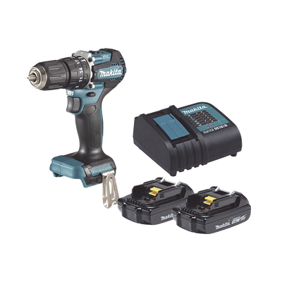 Rotomartillo/Taladro Inalámbrico SIN CARBONES, Broquero de 1/2", 1,700 RPM, 18V, Torque: 42 N.m C/2 Bat. (1.5Ah) y Cargado...