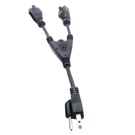 Cable de Derivación VCA / 1 Entrada Macho a 2 Salidas Hembra / 120 VCA / 18 AWG 3 Conductores / NEMA 5-15P / SJT 400 mm | SIERRA STORE